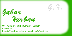 gabor hurban business card